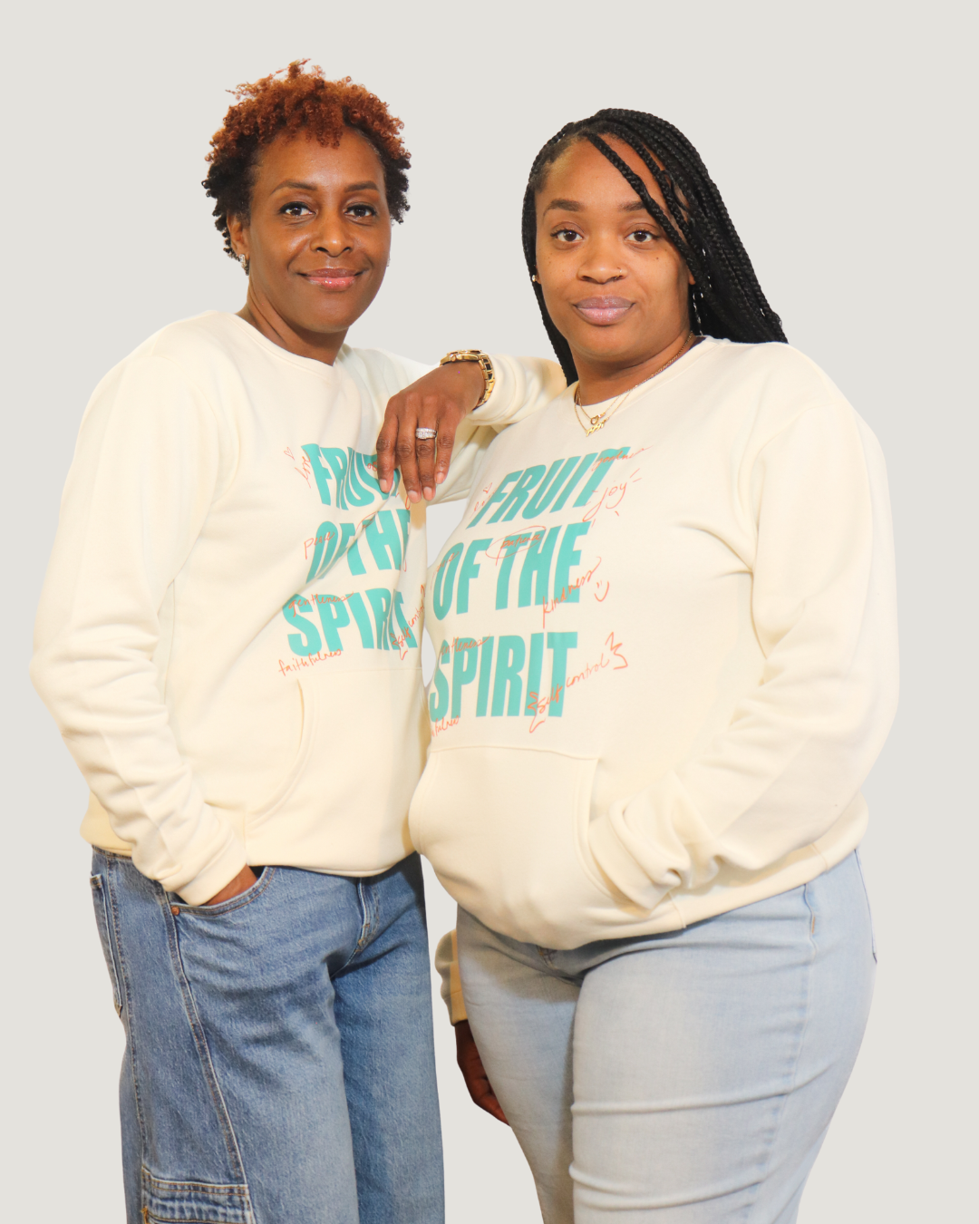 Fruit of The Spirit Script Pocketed Crewneck