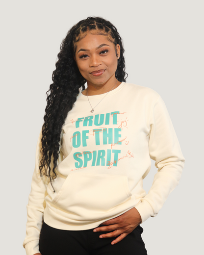 Fruit of The Spirit Script Pocketed Crewneck