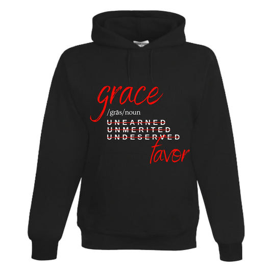 Grace and Favor Black Hoodie