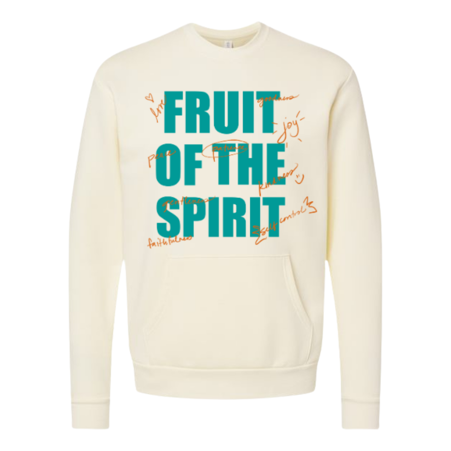 Fruit of The Spirit Script Pocketed Crewneck