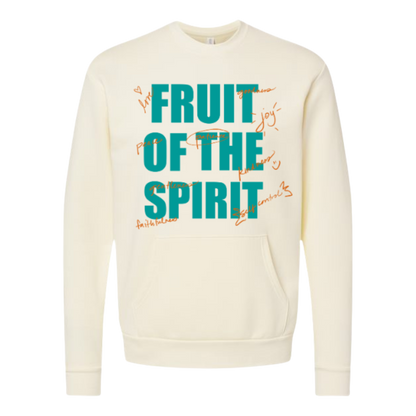 Fruit of The Spirit Script Pocketed Crewneck