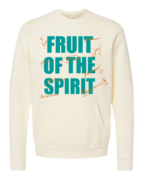 Fruit of The Spirit Script Pocketed Crewneck